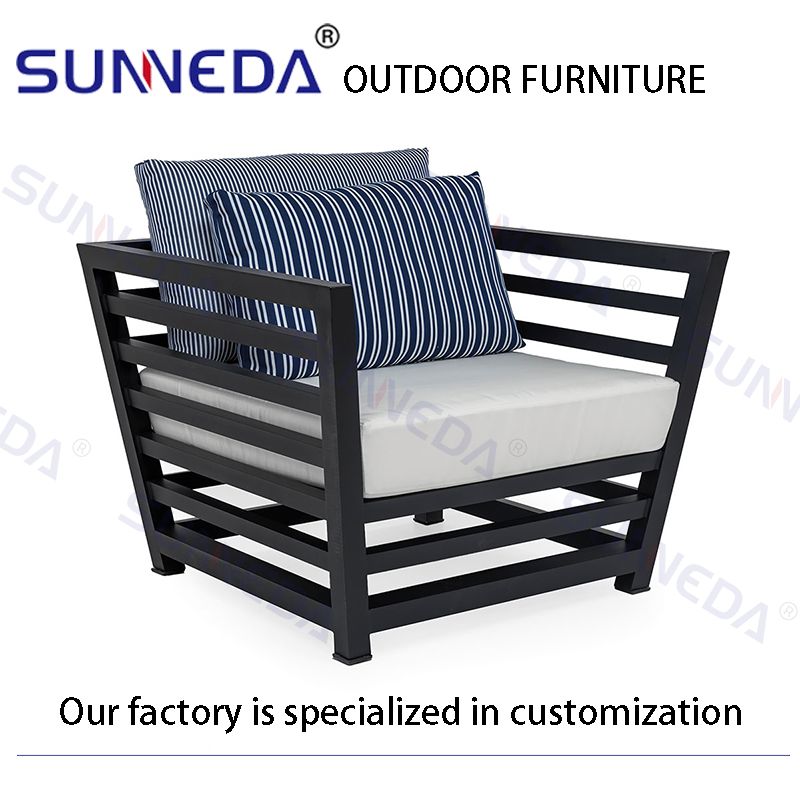 Modern Simple Design Home Garden Outdoor Leisure Furniture Customization Outdoor Sofa Set Aluminium