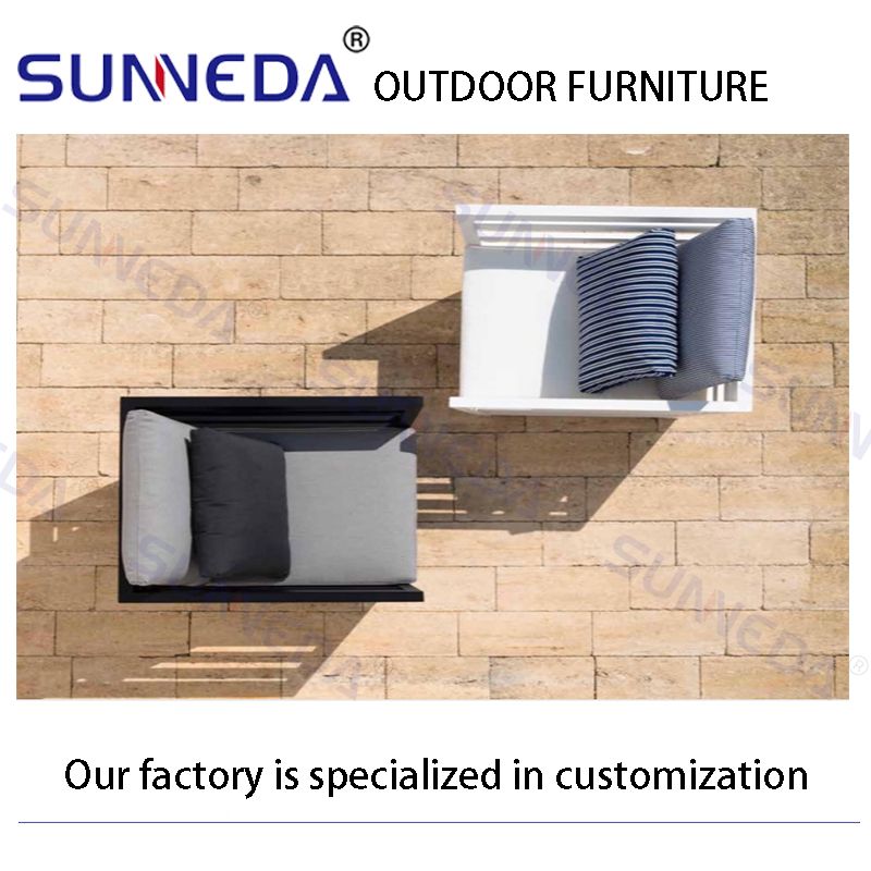 Modern Simple Design Home Garden Outdoor Leisure Furniture Customization Outdoor Sofa Set Aluminium