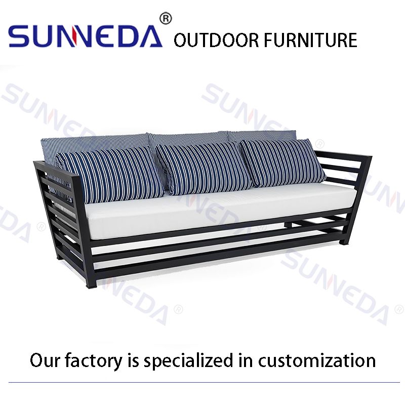 Modern Simple Design Home Garden Outdoor Leisure Furniture Customization Outdoor Sofa Set Aluminium