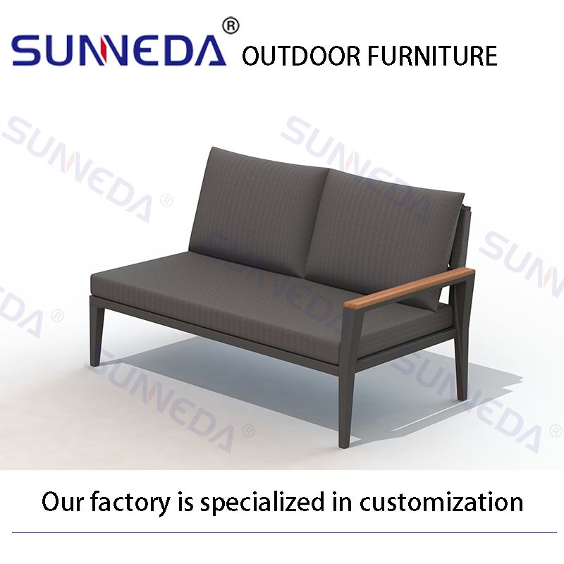 Leisure High End Customer Patio Furniture Nordic Garden Waterproof Sofa Outdoor Furniture Sofas Sets with Aluminum Table