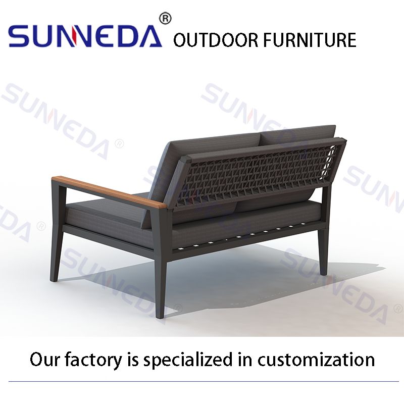 Leisure High End Customer Patio Furniture Nordic Garden Waterproof Sofa Outdoor Furniture Sofas Sets with Aluminum Table