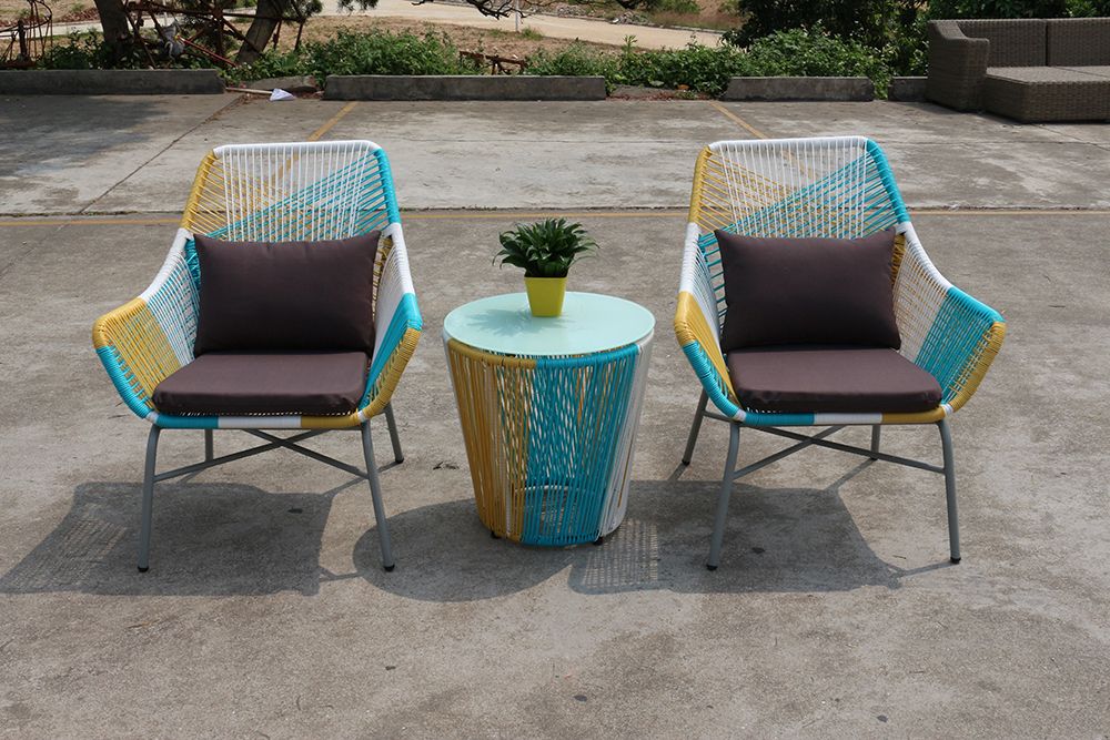 Leisure Garden Rattan Garden Furniture Set Outdoor Rattan Table and Chairs