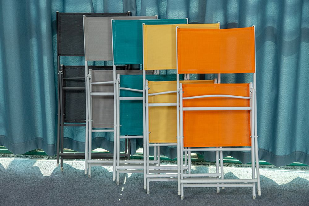 Metal Tempered Glass Square Outdoor Bistro Patio Garden Table Portable Glass Folding Tables