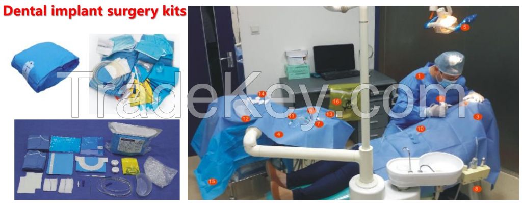 Dental implant surgery kitsï¼� Disposable protective productsï¼�Surgical gowns