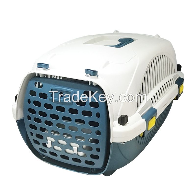 2024 Cheap Durable Metal Door PP Materiel Large Pet Dog Air Travel Box Heavy-Duty Pet Carrier Case