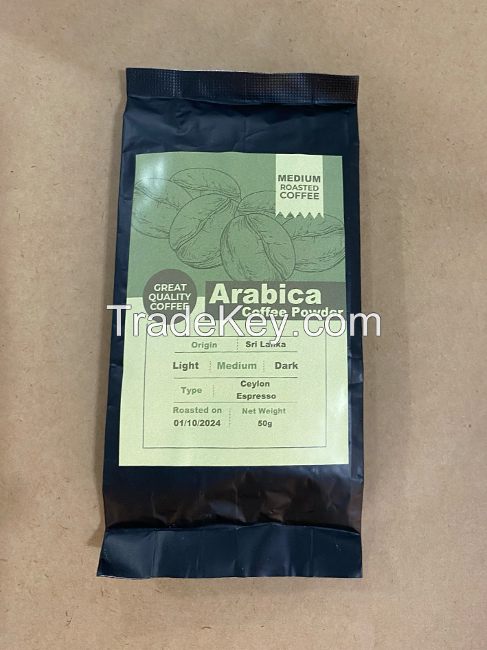 Premium 100% Arabica Coffee Powder/Beans , Medium/ Dark Roast