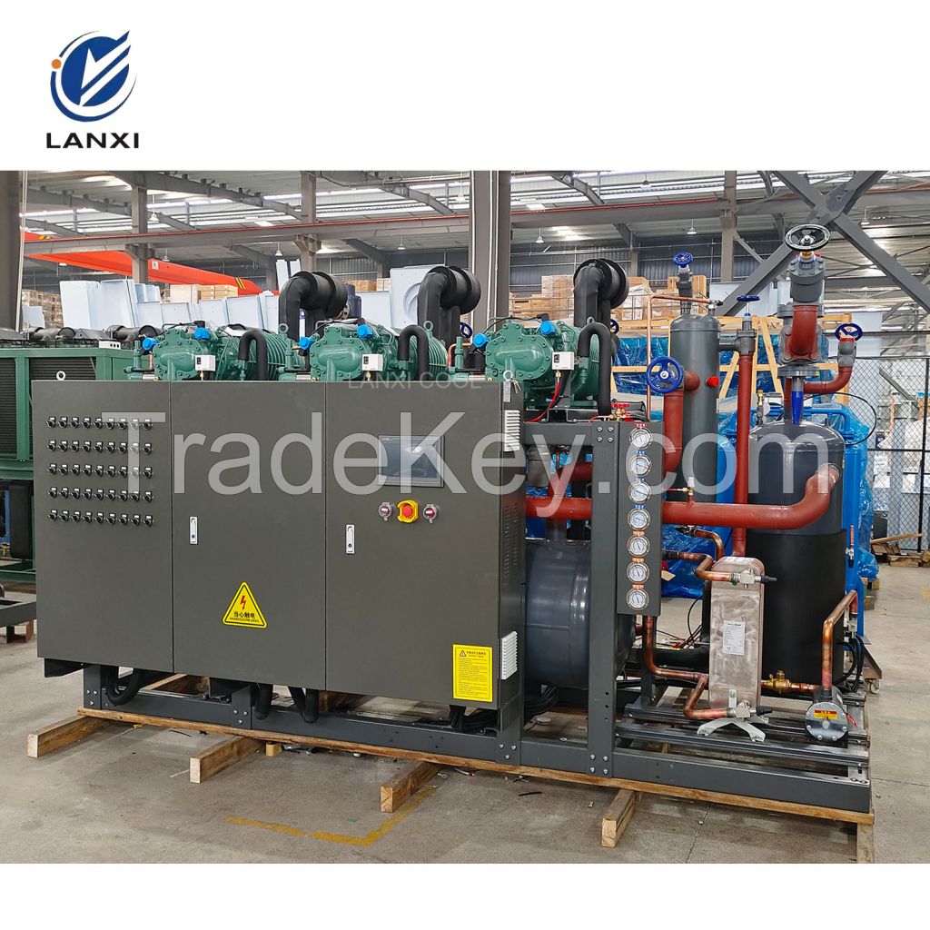 Cold Room Multi Compressor Racks Unit  Screw Parallel Refrigeration System For Low Temperature Room
