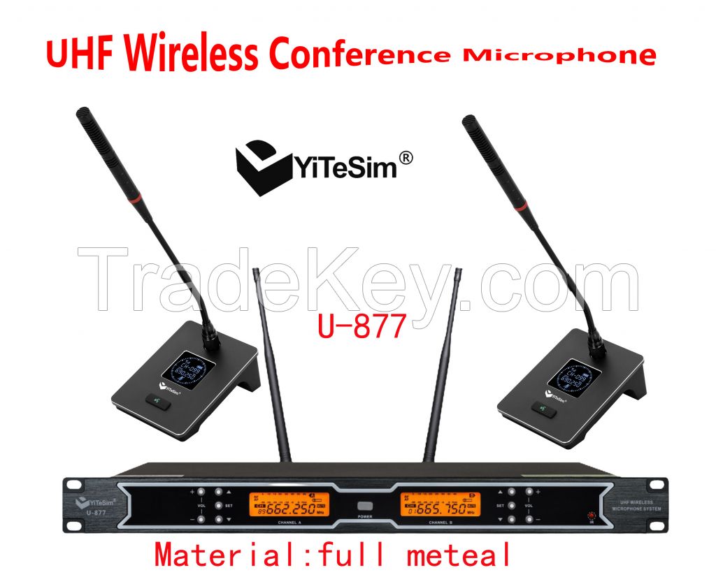 Yitesim U-877 UHF wireless Conference Microphone, for conference and speech