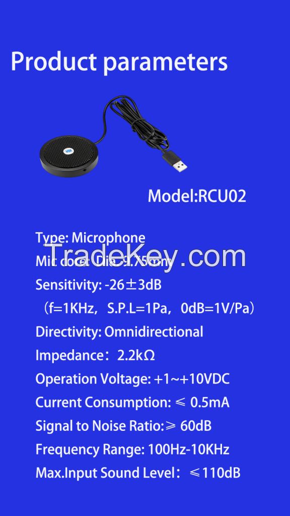 WIred condenser microphone with USB plug, for computer