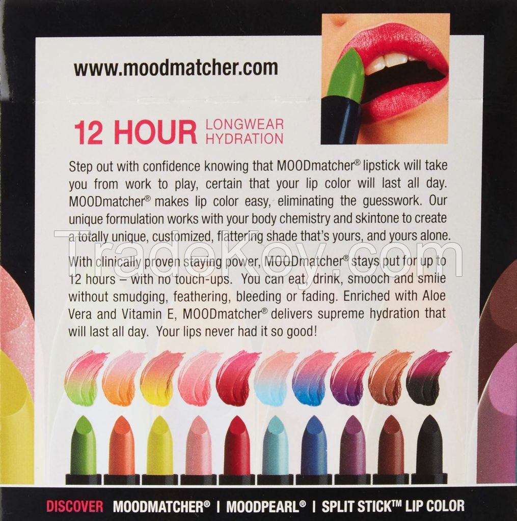 MOODmatcher Lipstick, 10PC Collection of the Original Color-Change Lipstick