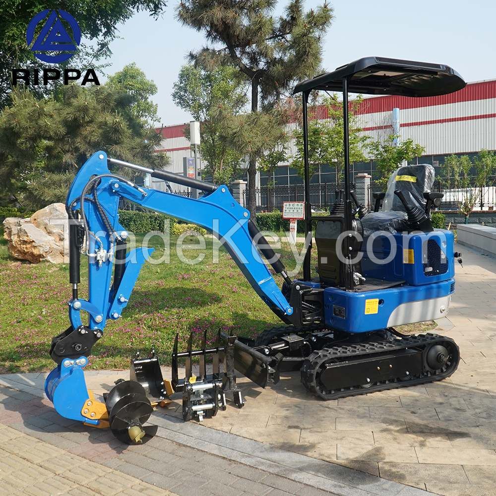 Rippa Diggers Excavators Earth-moving Machinery Micro Excavator Price Minibagger Mini Digger 1ton For Sale