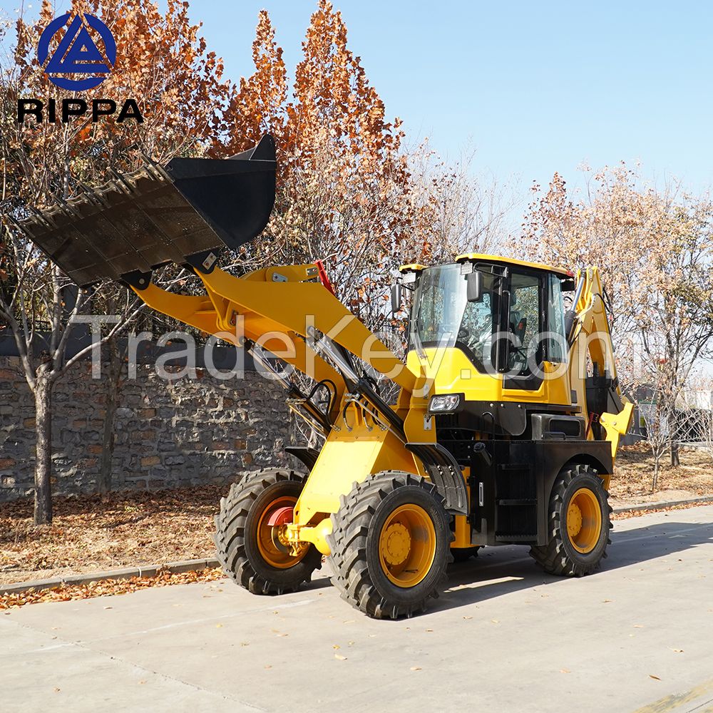 Rippa Backhoe Loader Engineering Machinery Excavator And Loader Multifunctional Backhoe For Sale