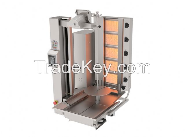 Compact Doner Kebab Shawarma Robot Machine Gas 5 Heater