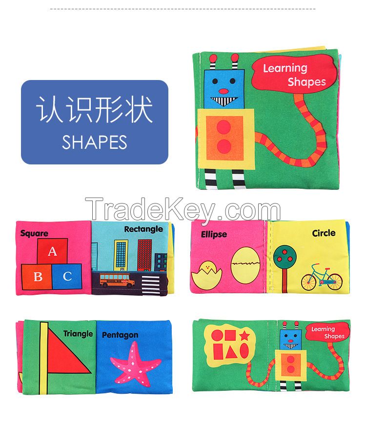 Baby Early Education Toys Palm Book Animal Digital Cognition Cloth Book