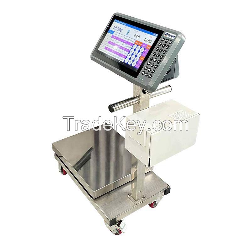 Built-in Receipt Printing Ai Camera Floor Scale Platform Scale Receiving goods for Vegetable Market Restaurant Canteen