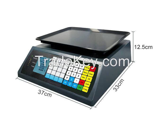 Support Plu Editing 30kg High Protection Rating Electronic Weighing Scale for Wet Market Fruits Vegetable Market