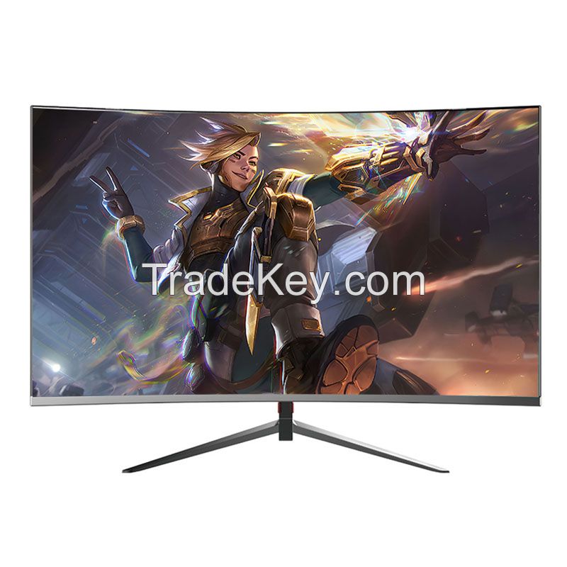 27&quot; curved monitor with black color, 