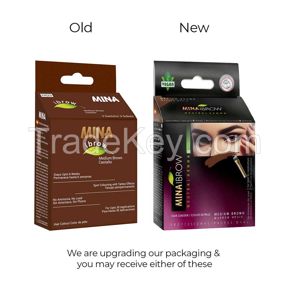 OEM Manufacturers Of Eyebrows Tints EU Approved Henna Natural Powder 3gm Tint Coloring Kit Wholesale Price Bulk Long Lasting Dye Kit