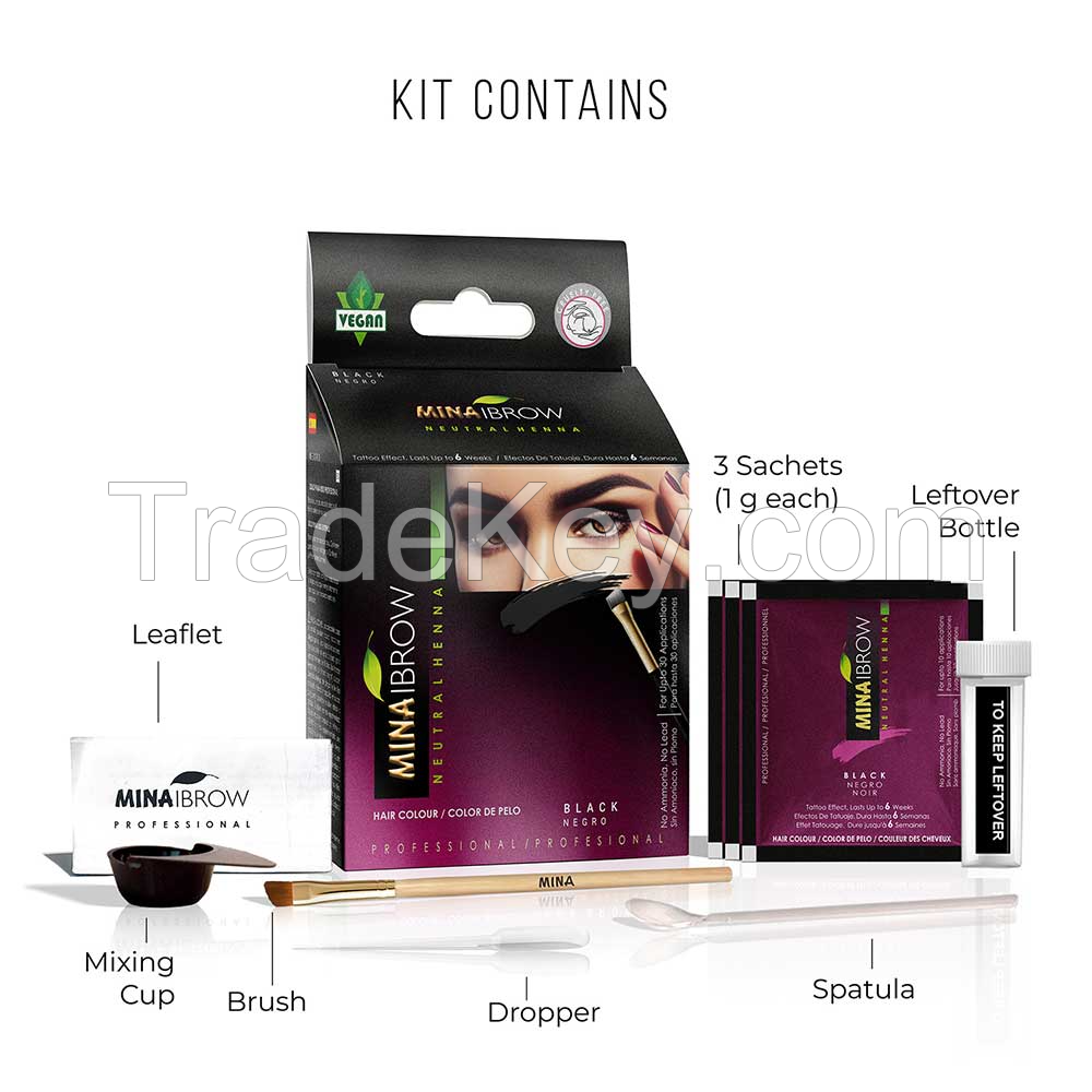 Best Quality Eyebrow Tints Henna Long Lasting &amp;amp;amp; Semi Permanent Brow Makeup Kit Regular Pack