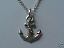 Tibetan Silver Anchor Charm Necklace