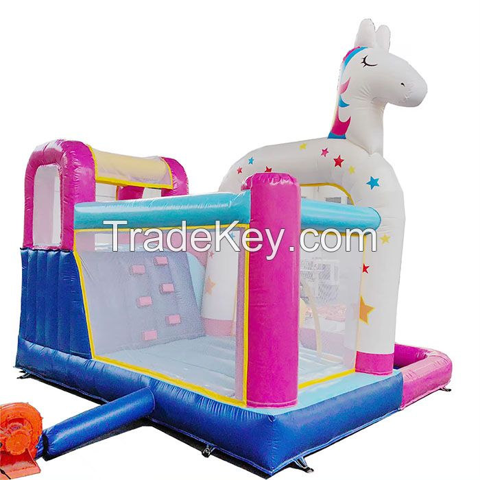 The commercial grade small kids uncorn inflatable bouncers with ball pit 