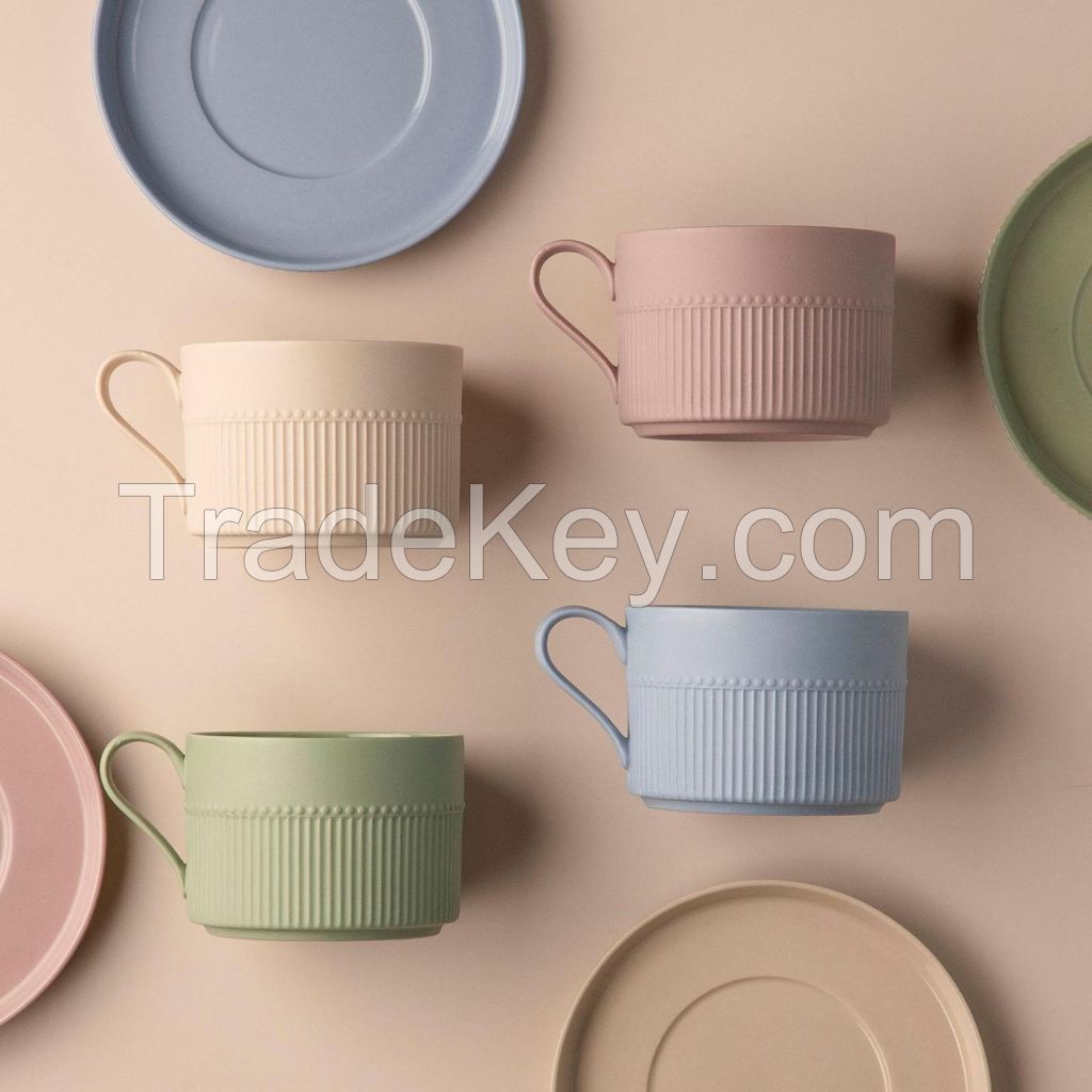 Porcelain Coffee Mug With Saucer