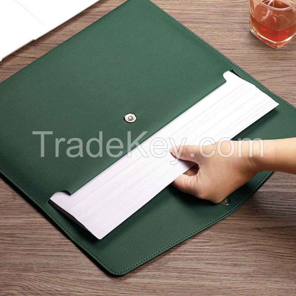 PU Leather A4 Document File Folder