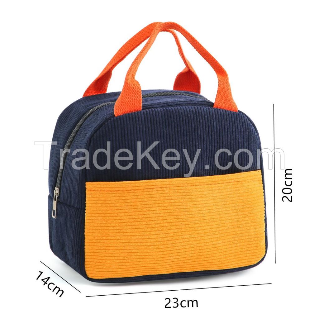 Corduroy Insulated Lunch Bag