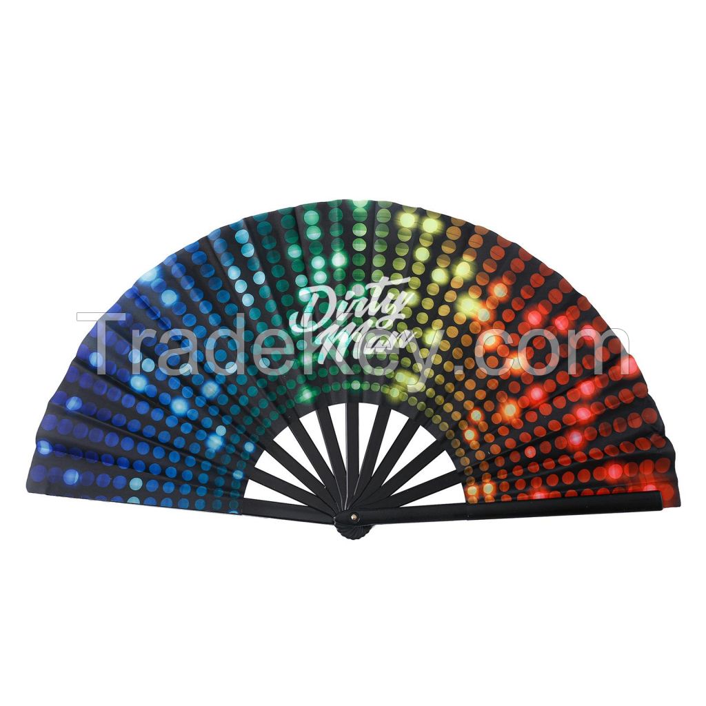 Fluorescent Folding Hand Fan