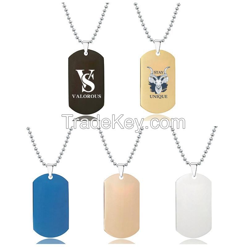 Men&#039;s Dog Tag Pendant Necklace