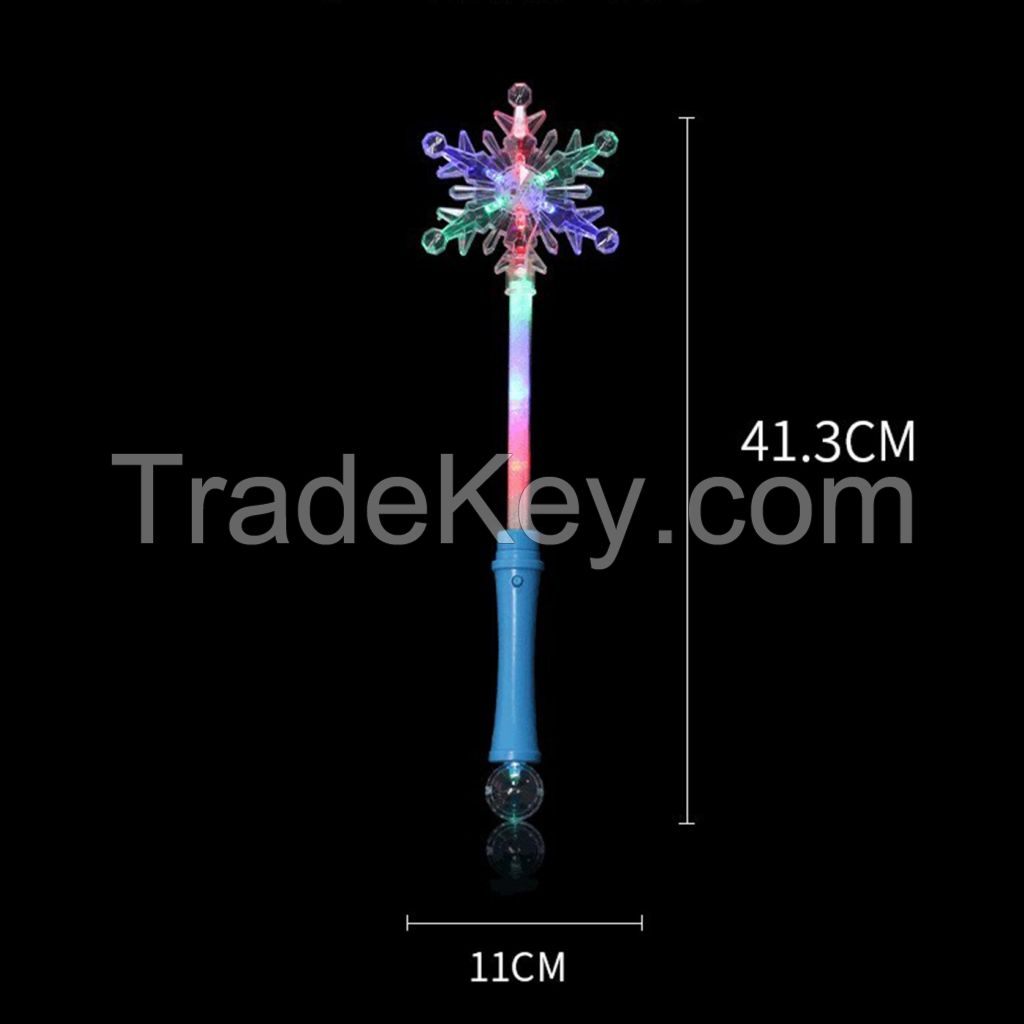 LED Light Up Snowflake Wand