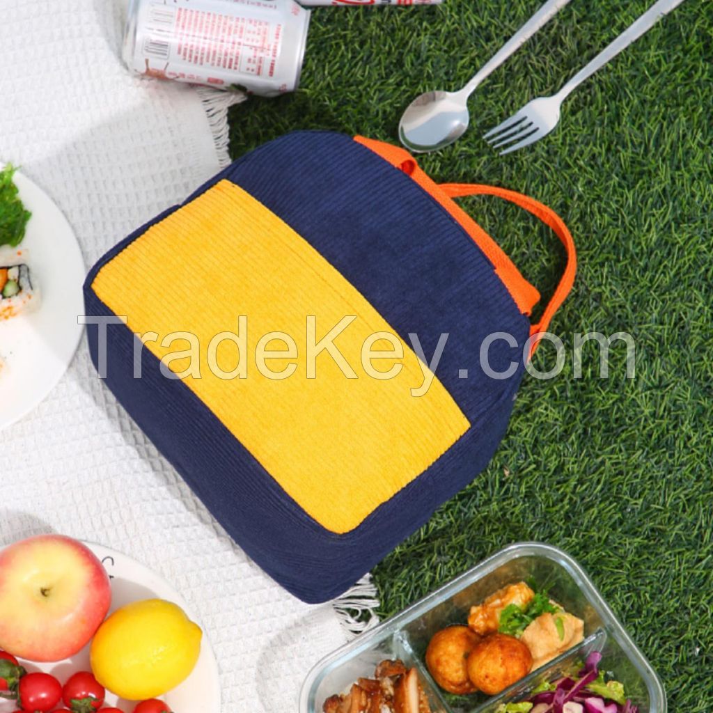 Corduroy Insulated Lunch Bag