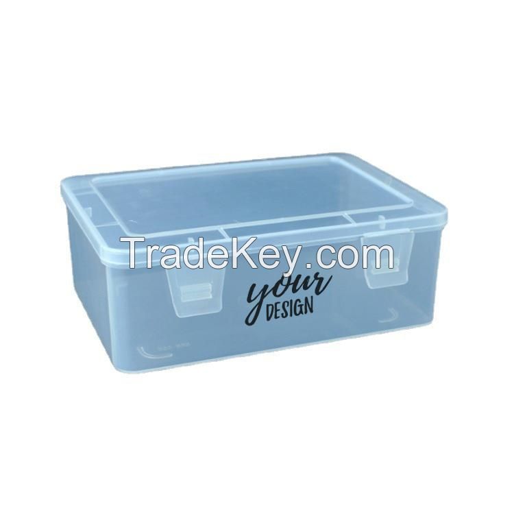 Custom Rectangular Clear Flip Top Storage Box