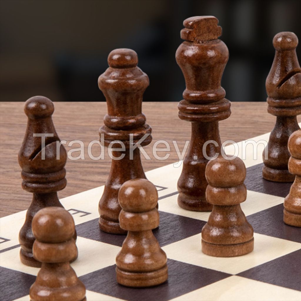 Foldable Wooden Chess Set