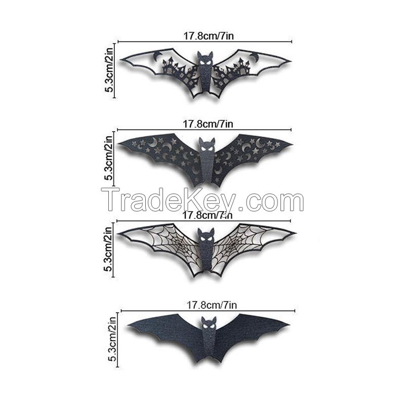 3D Bat Halloween Decoration Stickers Set