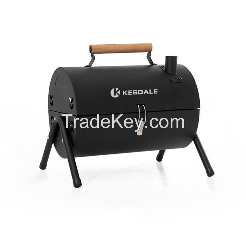 Portable Drum Barbecue Charcoal Grill