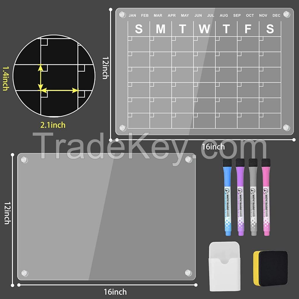 Magnetic Dry Erase Calendar Whiteboard Set