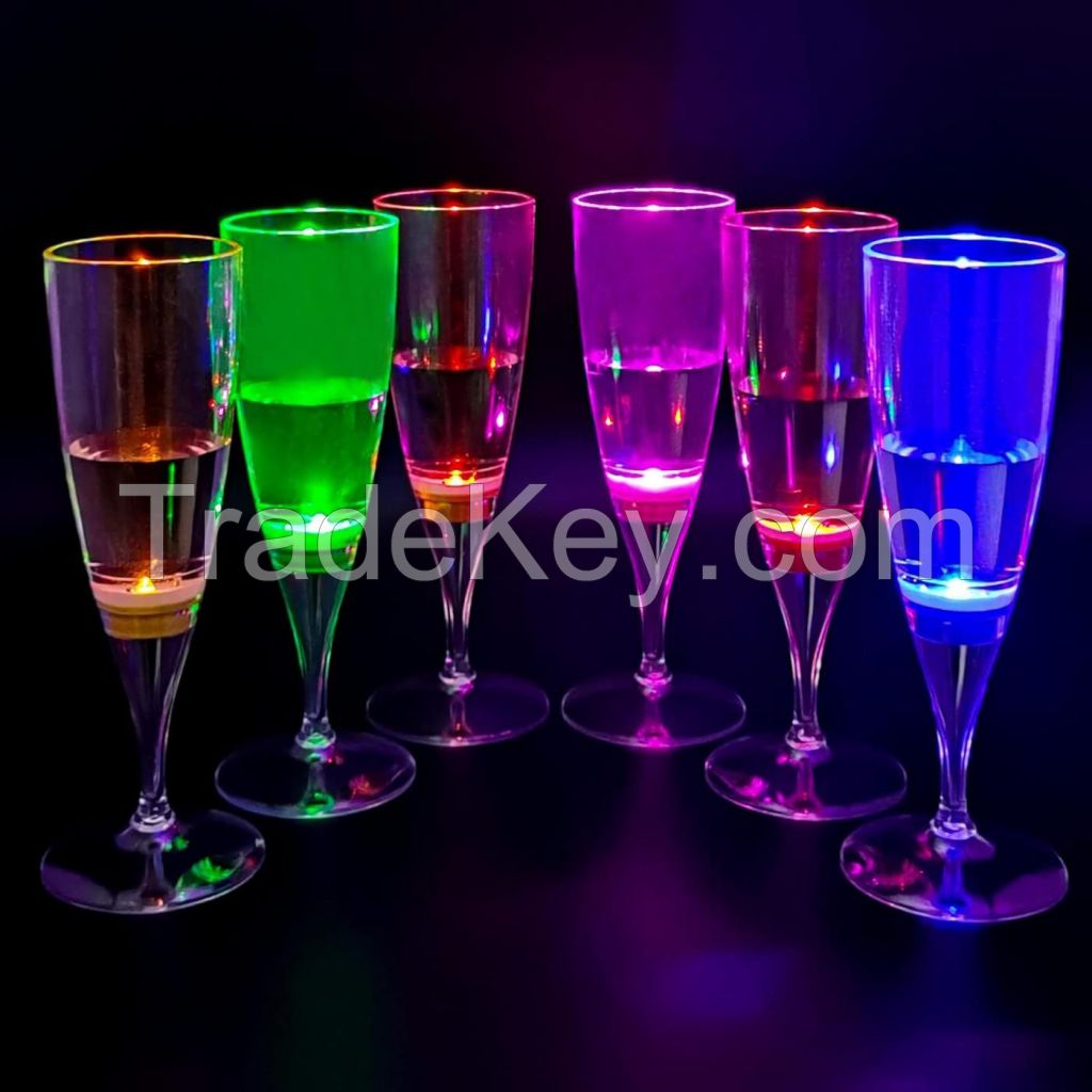 LED Light Up Champagne Glasses