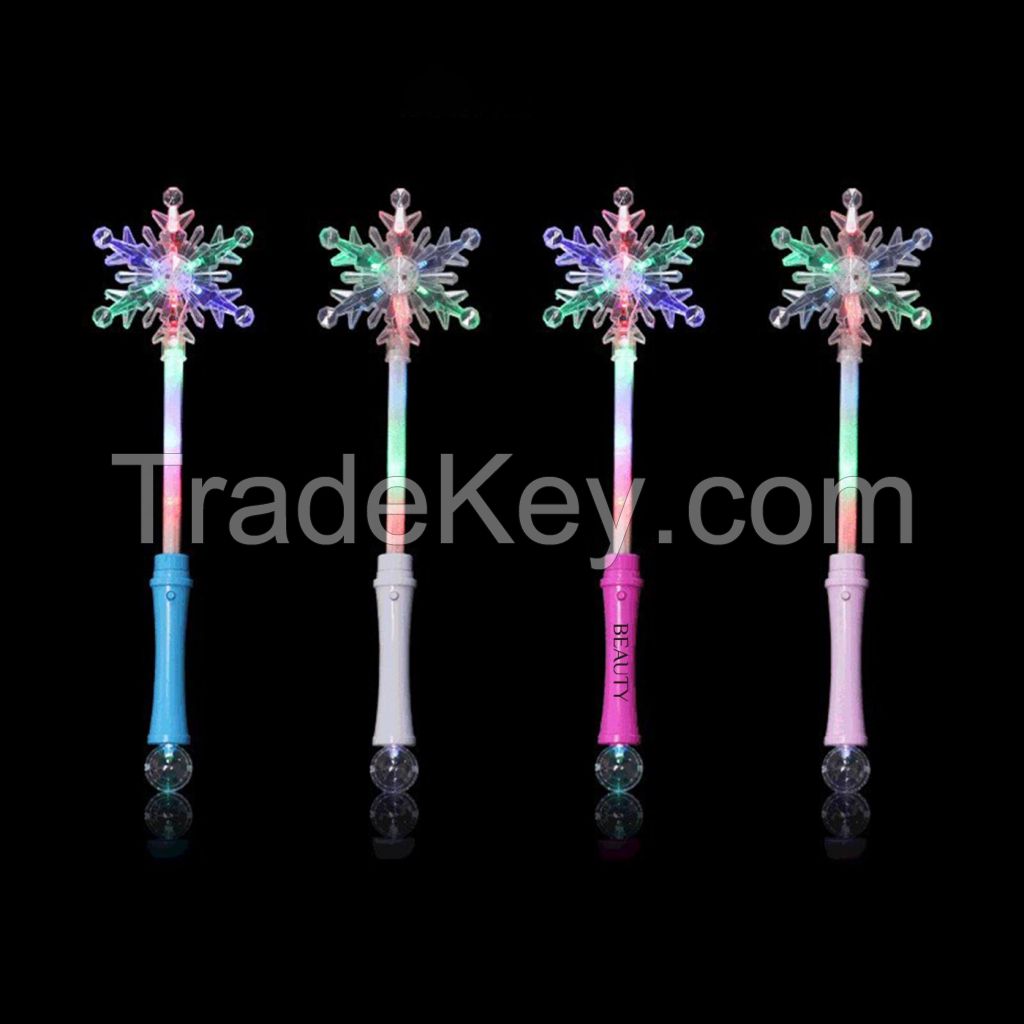 LED Light Up Snowflake Wand