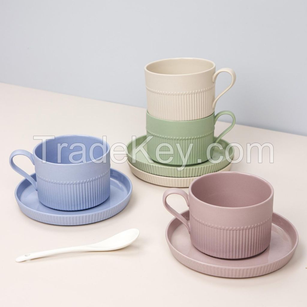 Porcelain Coffee Mug With Saucer