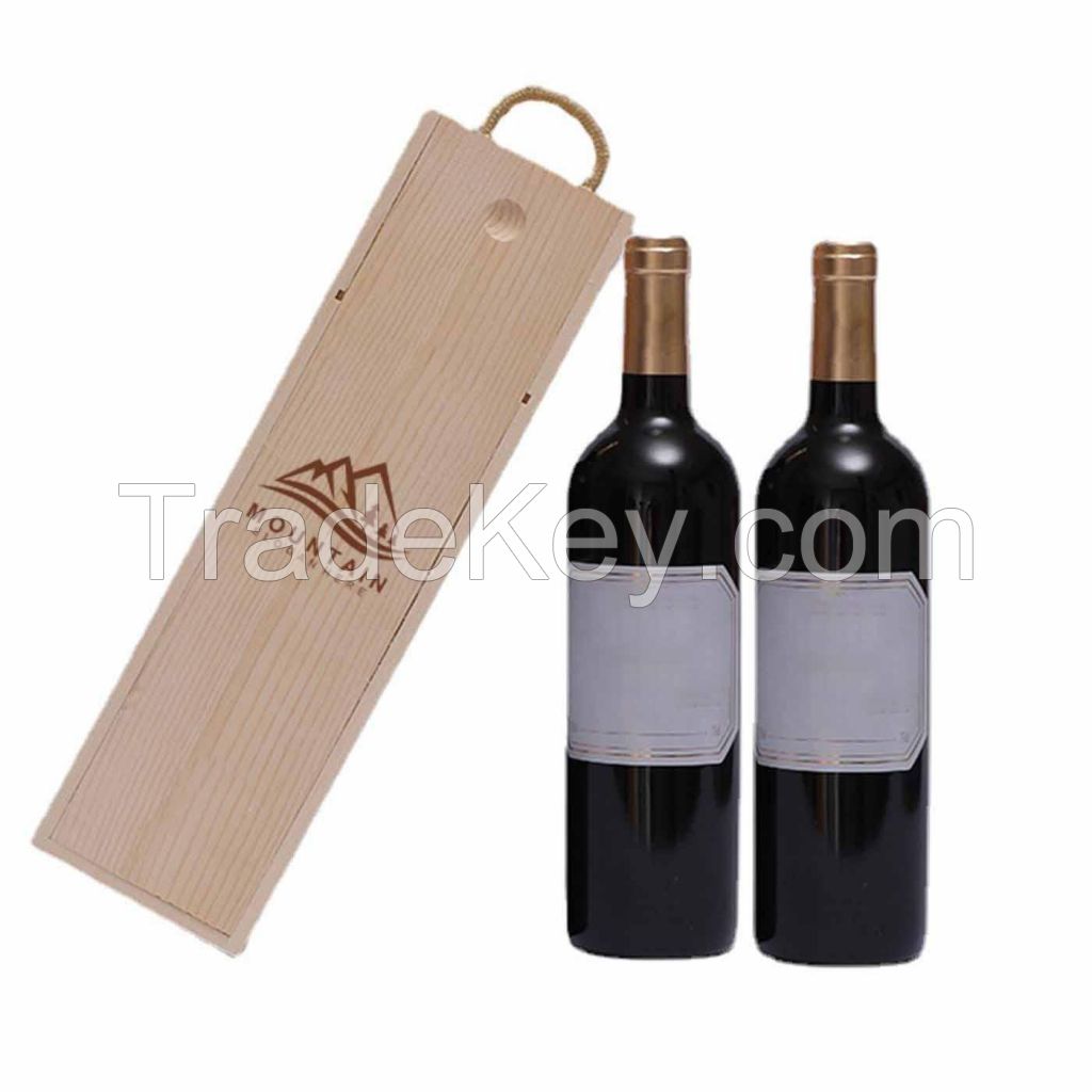 Custom Wooden Single Wine Bottle Gift Box