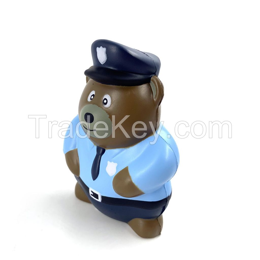 Police Bear PU Foam Stress Ball