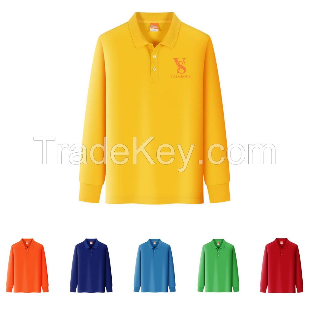 Long Sleeve Lapel Polo Shirt