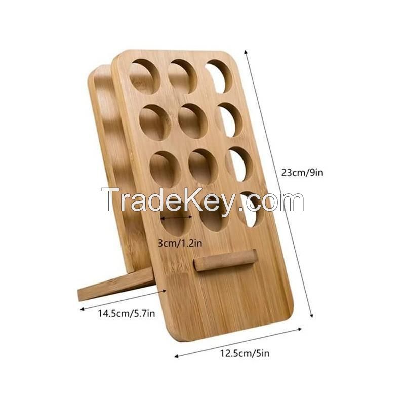 Bamboo Essential Oil Bottle Dispaly Rack