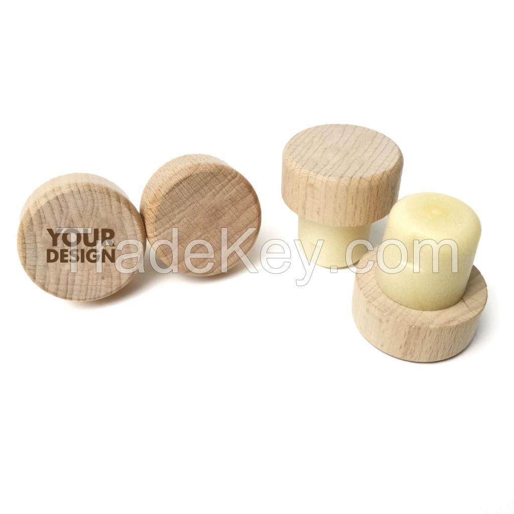 Wooden Cork Liquor Bottle Stopper