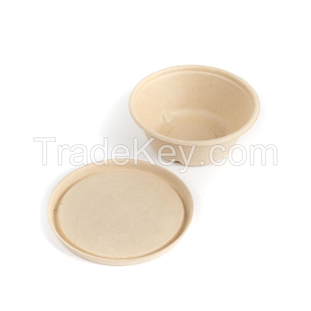 Round Biodegradable Food Bowl With Lid