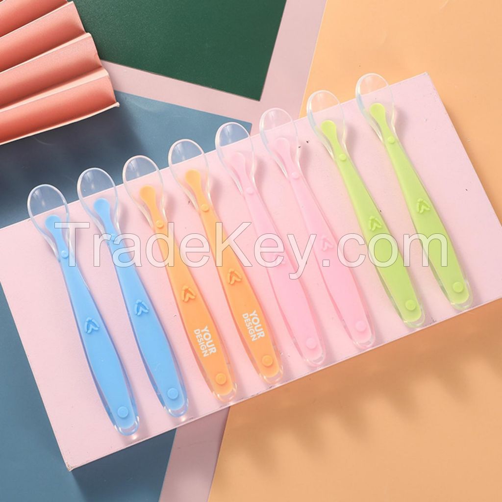 Baby Silicone Soft Spoon With Storage Box