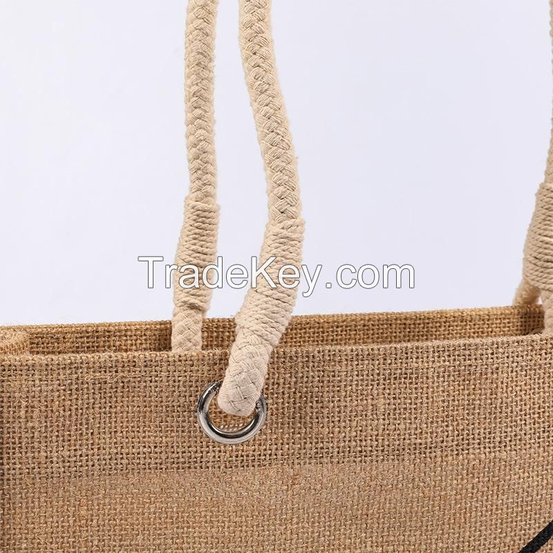 Jute Shopping Tote Bag