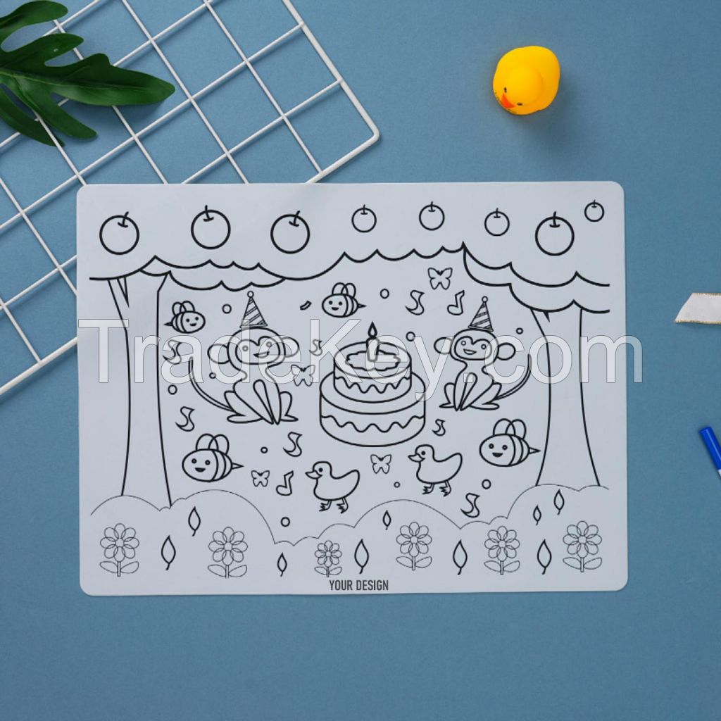 Custom Silicone Coloring Placemat