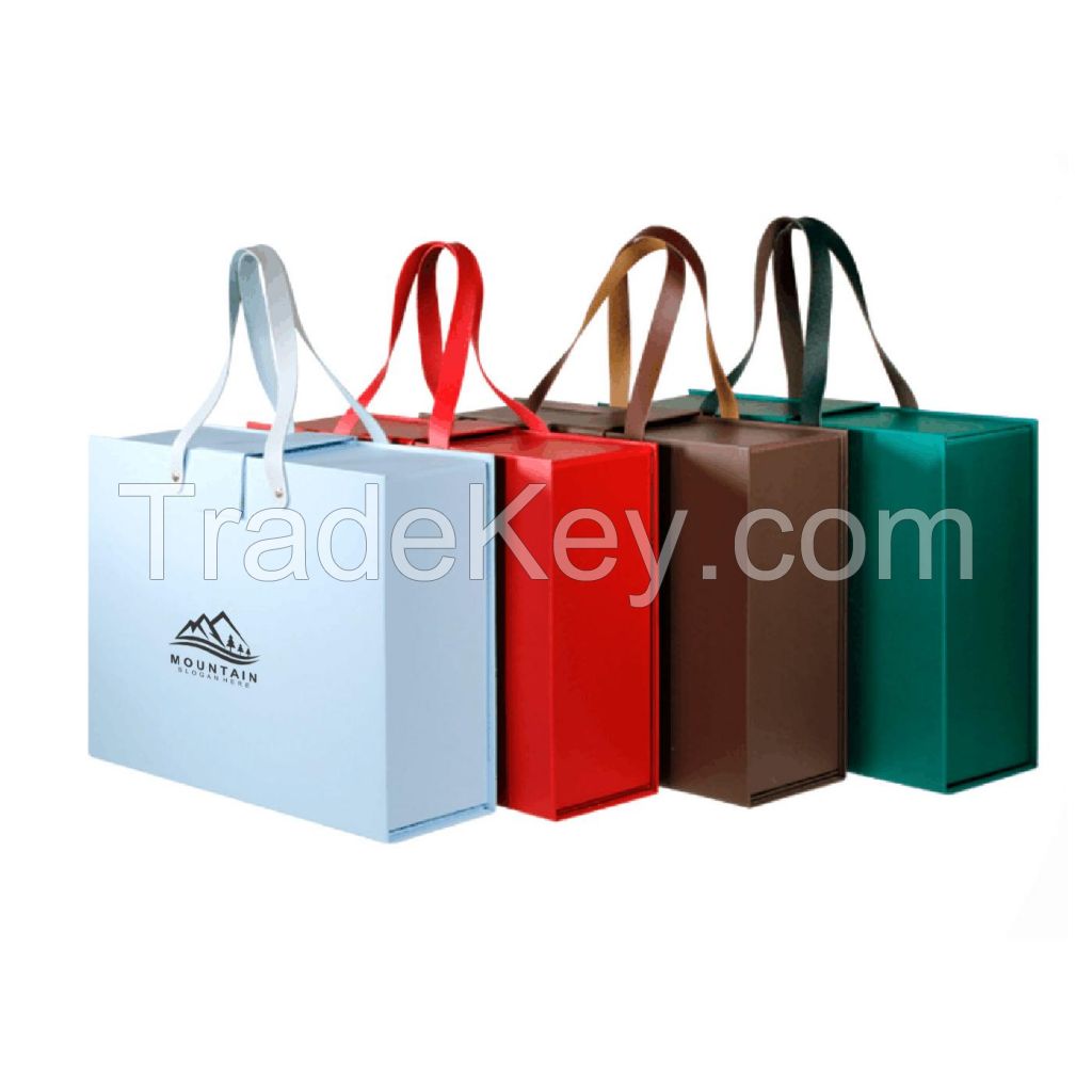 Portable Foldable Gift Box With Handle